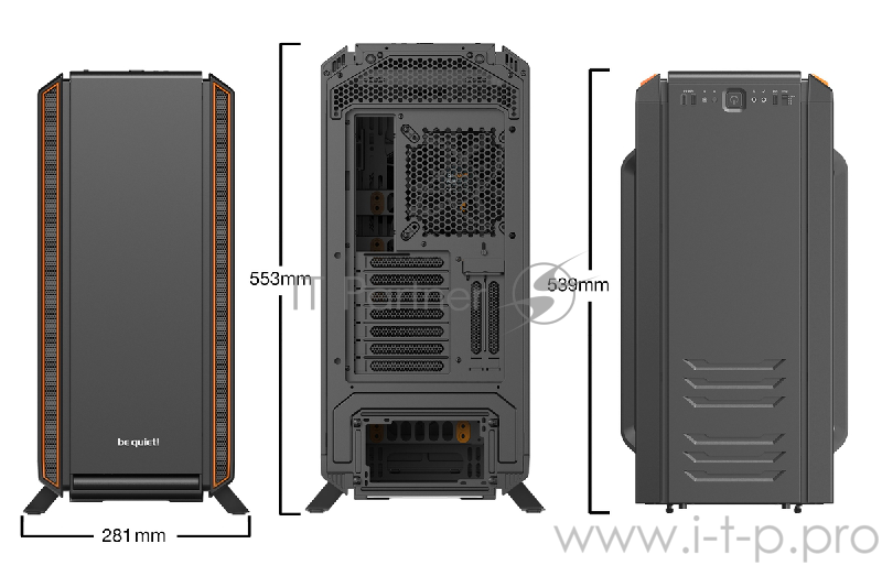 Корпус be quiet! SILENT BASE 801 Orange / midi-tower / side window / BGW28