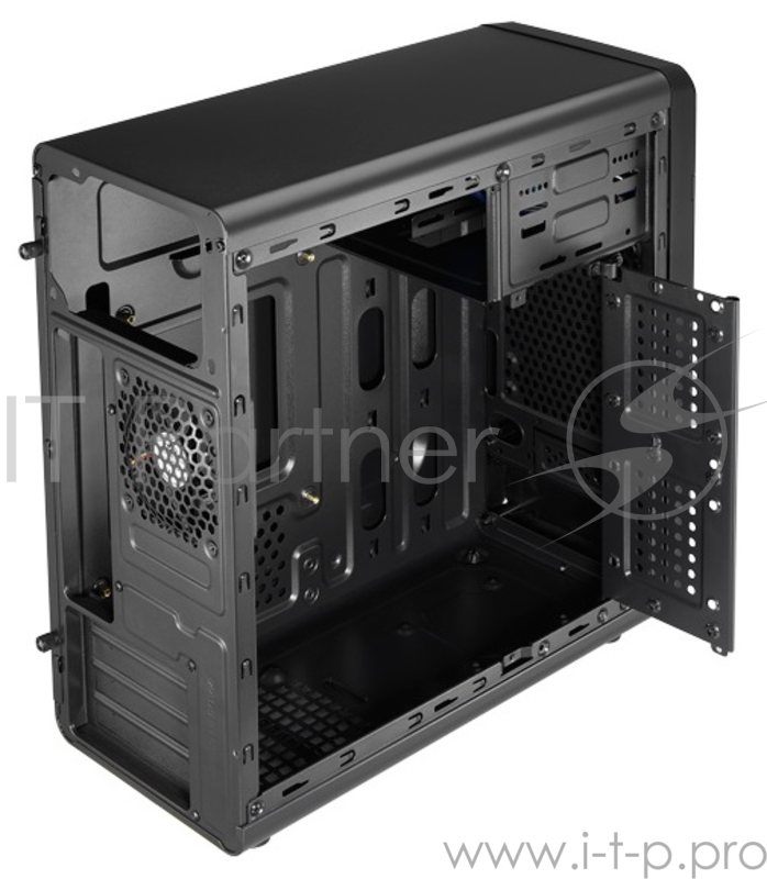Корпус Aerocool Qs-180 черный без БП mATX 1x80mm 2xUSB2.0 1xUSB3.0 audio