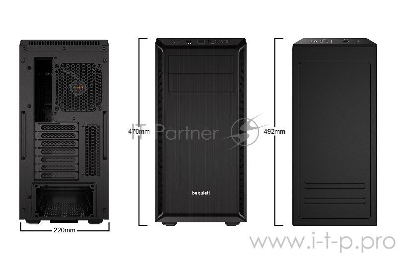 Корпус BE QUIET! Pure Base 600 Black / ATX / 2x5.25, 3x3.5, 8x2.5 / black / BG021