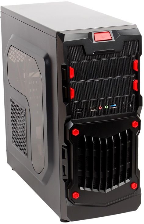 Корпус 3Cott 1818 Black Window ATX, mATX, Midi-Tower, без БП, USB 2.0, USB 3.0