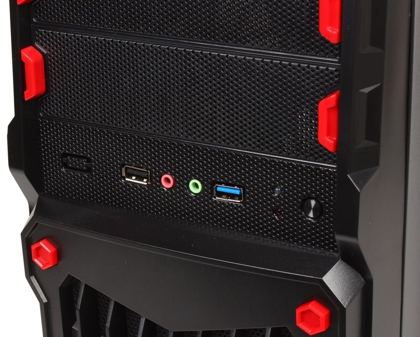 Корпус 3Cott 1818 Black Window ATX, mATX, Midi-Tower, без БП, USB 2.0, USB 3.0