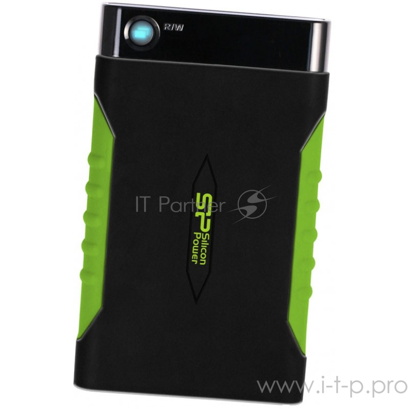 Жесткий диск Silicon Power USB 3.0 2Tb SP020TBPHDA15S3K A15 Armor 2.5 черный/зеленый