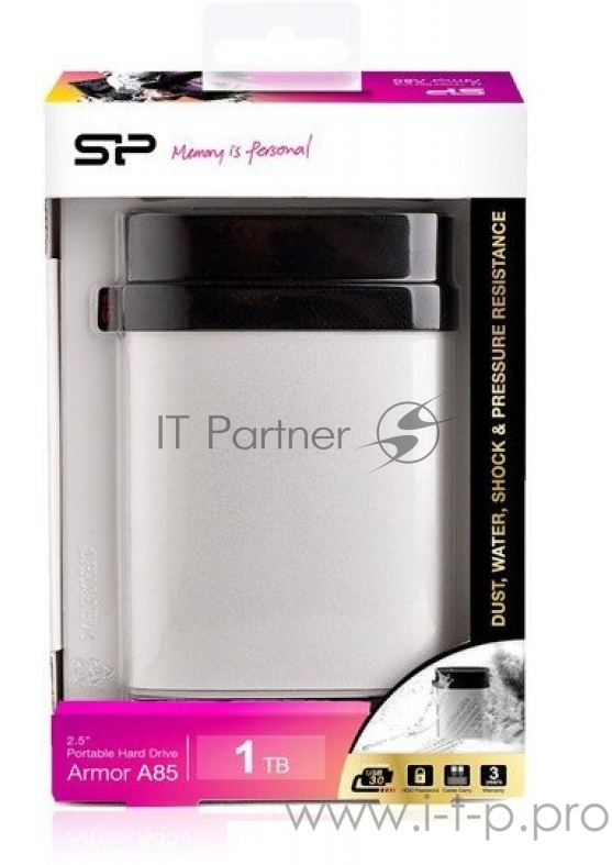 Жесткий диск Silicon Power USB 3.0 1Tb SP010TBPHDA85S3S A85 Armor 2.5 черный