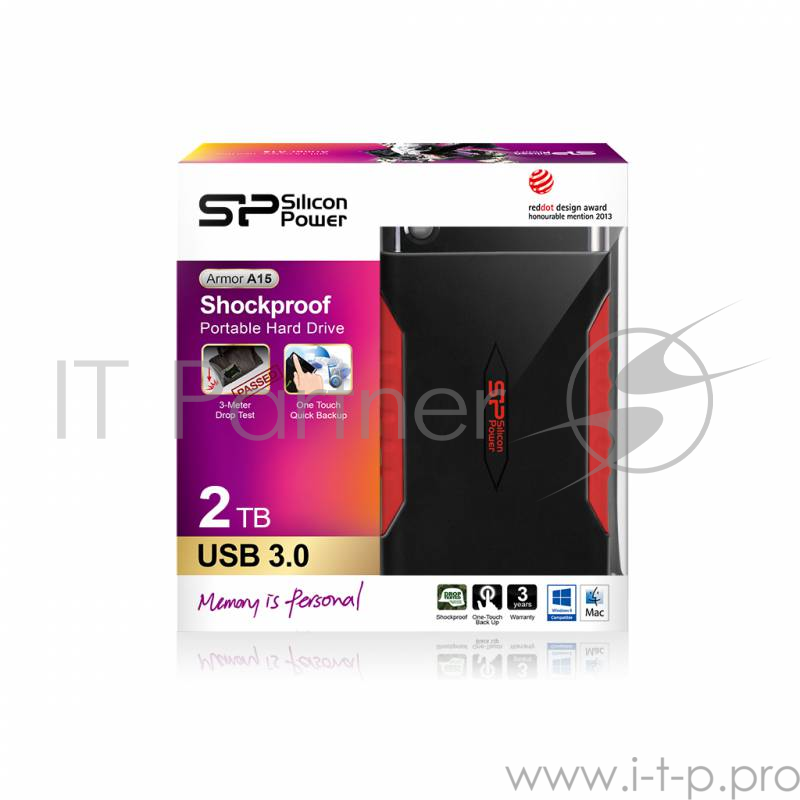 Жесткий диск Silicon Power USB 3.0 1Tb SP010TBPHDA15S3L Armor 2.5 черный