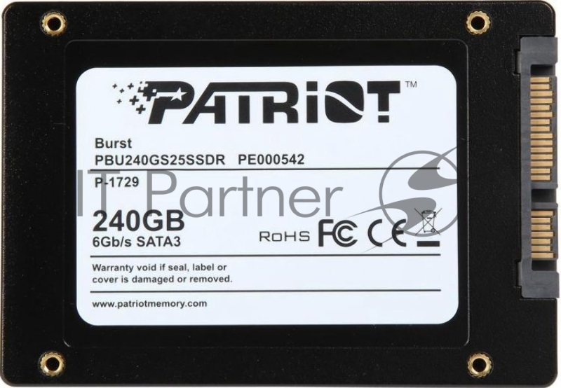 Твердотельный накопитель SSD 2.5 240GB Patriot BURST SATA3 PBU240GS25SSDR