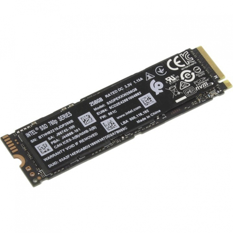 SSD жесткий диск M.2 2280 256GB TLC 760P SSDPEKKW256G801 INTEL