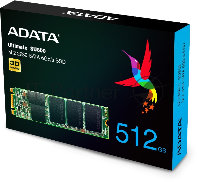 Твердотельный накопитель 512Gb SSD A-DATA Ultimate SU800 (ASU800NS38-512GT-C)
