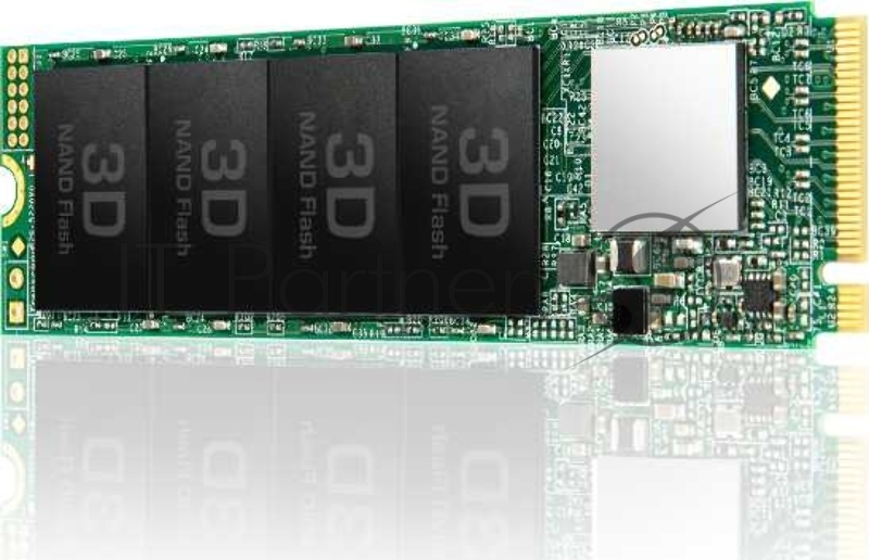 Твердотельный диск 128GB Transcend MTE110S, 3D TLC NAND, M.2 2280,PCIe Gen3x4, DRAM-less