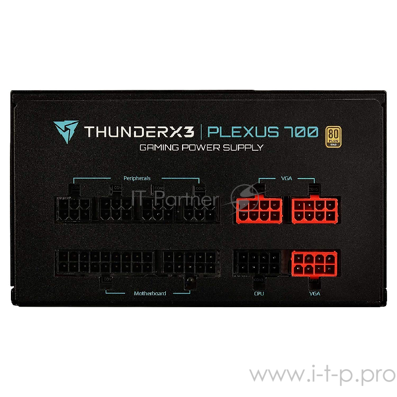 Блок питания ThunderX3 PLEXUS 700 (700 Вт, подсветка RGB, чёрный, 20+4 pin 1, 4+4pin 1, 4 х PATA, 6 х SATA, 4 х PCIe, 140 х 140 мм)