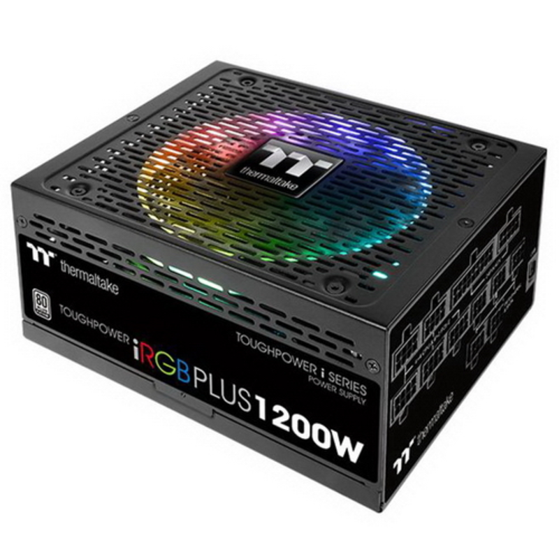 Блок питания Thermaltake ATX 1200W Toughpower iRGB Plus 80+ platinum (24+4+4pin) APFC 140mm fan colo