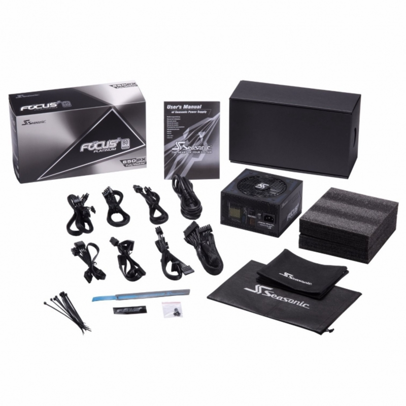 Блок питания Seasonic ATX 650W FOCUS Plus SSR-650PX 80+ platinum (24+4+4pin) APFC 120mm fan 8xSATA C