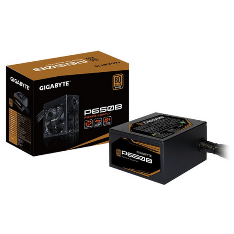 Блок питания Gigabyte ATX 650W GP-P650B 80+ bronze (24+4+4pin) APFC 120mm fan 6xSATA RTL