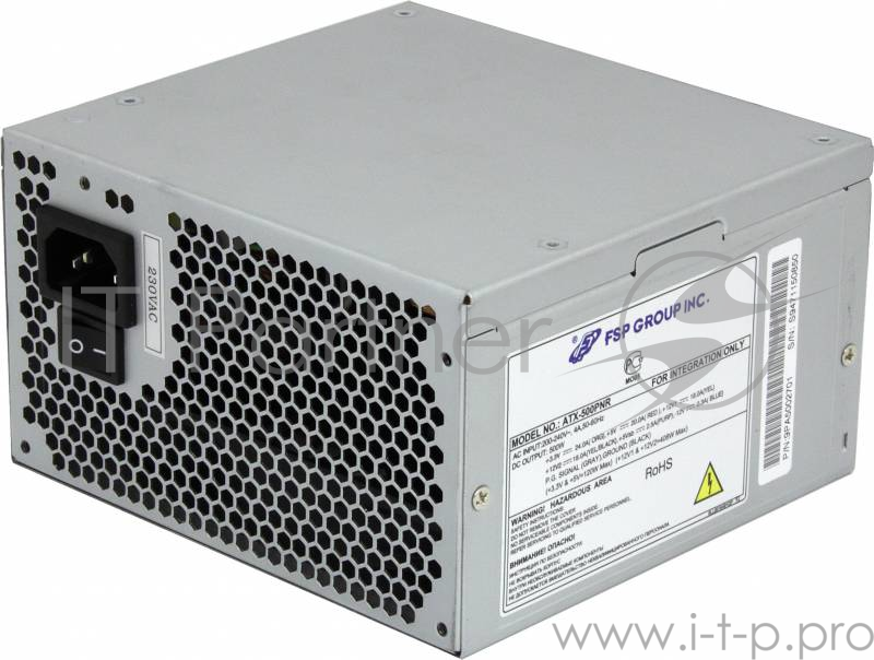 Блок питания FSP ATX 500W 500PNR (24+4+4pin) APFC 120mm fan 3xSATA