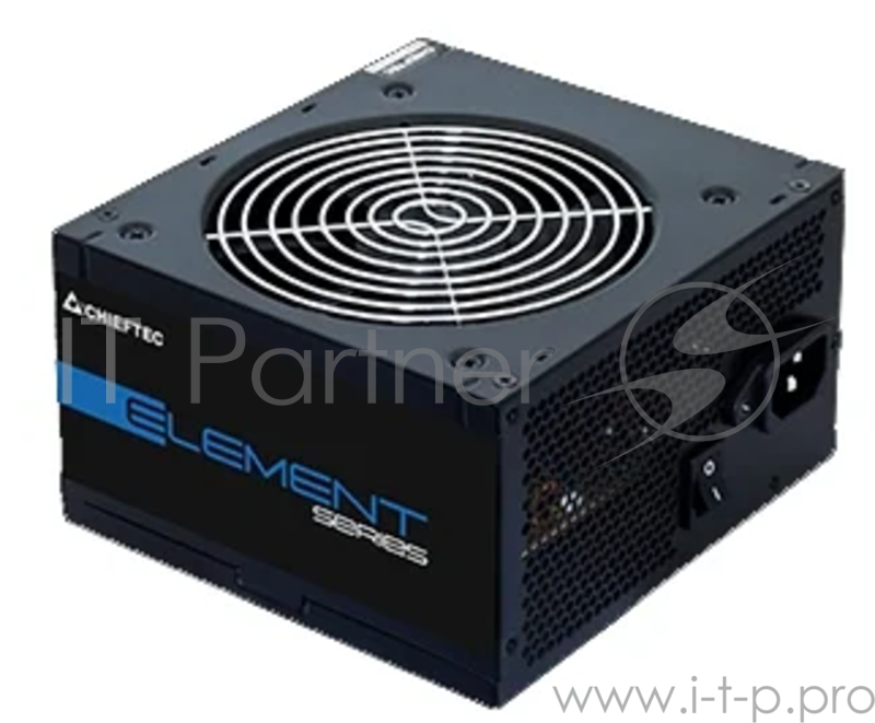 Блок питания Chieftec Element ELP-500S-Bulk (ATX 2.3, 500W, 85 PLUS, Active PFC, 120mm fan, power co