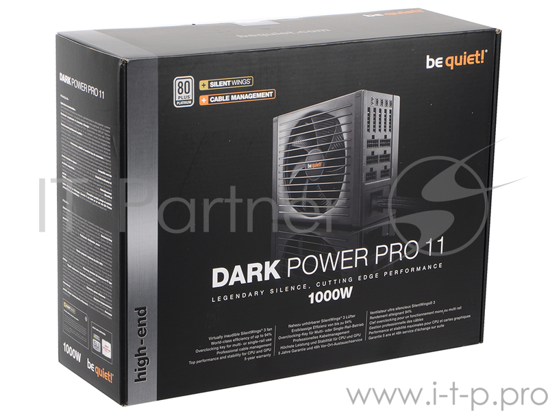 Блок питания BE QUIET! DARK POWER PRO 11 1000W / ATX 2.4 / Active PFC / 80+ Platinum / 8xPCIE6+2pin