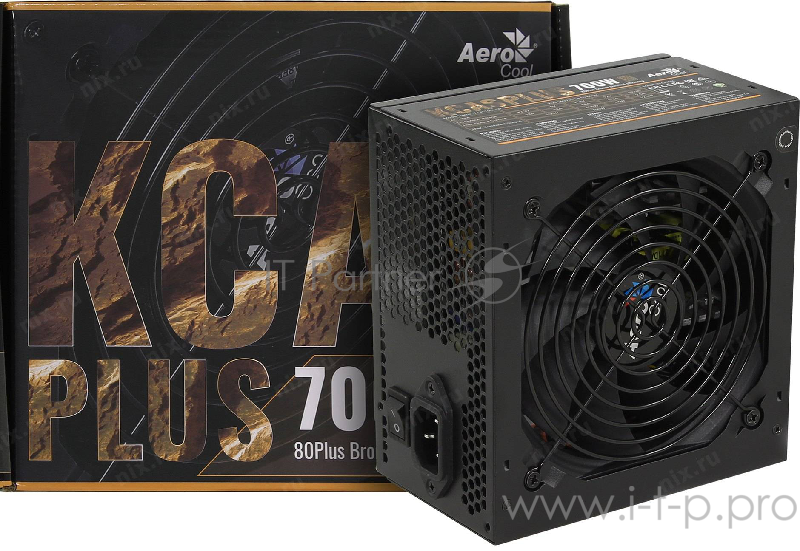 Блок питания Aerocool ATX 700W KCAS-700W PLUS 80+ bronze (24+4+4pin) APFC 120mm fan 7xSATA RTL