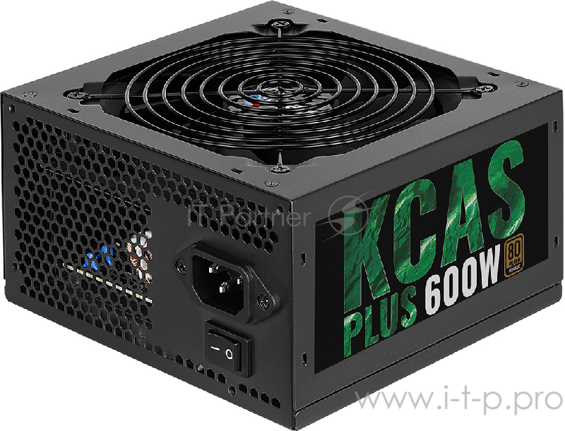 Блок питания Aerocool ATX 600W KCAS-600W PLUS 80+ bronze (24+4+4pin) APFC 120mm fan 7xSATA RTL