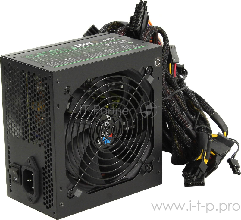 Блок питания Aerocool ATX 600W KCAS-600W PLUS 80+ bronze (24+4+4pin) APFC 120mm fan 7xSATA RTL