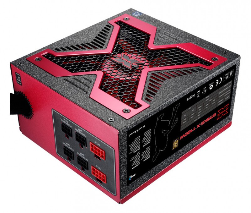 Блок питания Aerocool ATX 1100W Strike-X 1100 80+ gold (24+8+4+4pin) APFC 140mm fan 8xSATA Cab Manag