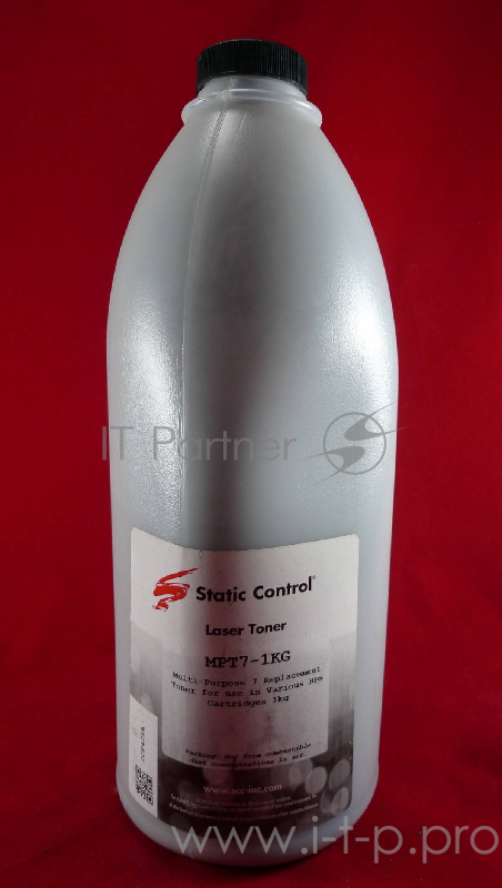 Тонер Static Control для HP LJ P1005/1006/1505, Bk, 1 кг, флакон
