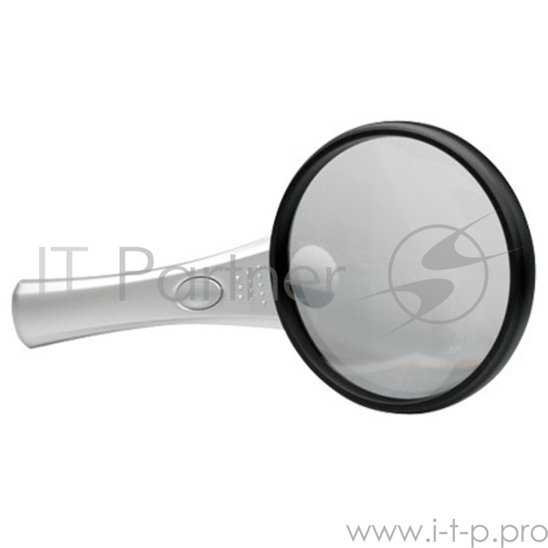 Лупа офисная Alco 1276 d=88мм x4 LED подсветка черный стекло