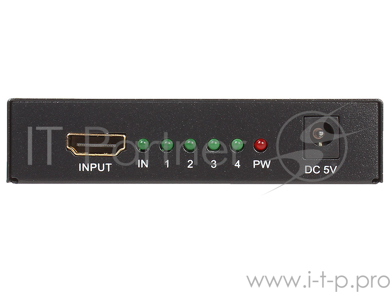 Разветвитель HDMI Splitter Orient HSP0104N, 1-)4, HDMI 1.4/3D, HDTV1080p/1080i/720p, HDCP1.2, внешни