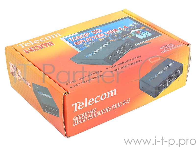 Разветвитель HDMI 1=)2 Telecom (TTS5010), каскадируемый , 1.4v+3D