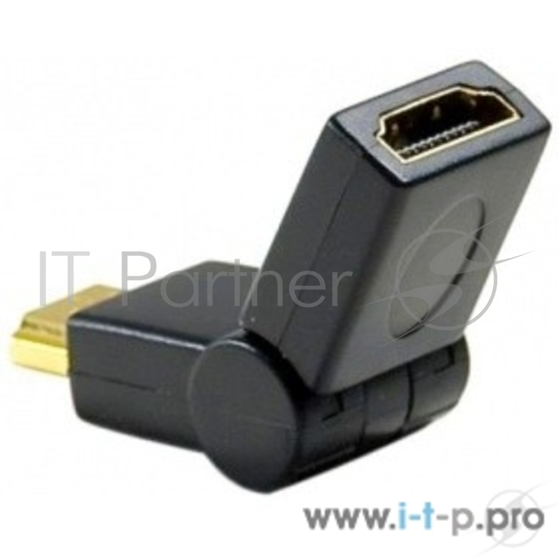 Переходник Orient C070 HDMI F - HDMI M, поворот 180 град, позолоч.разъемы