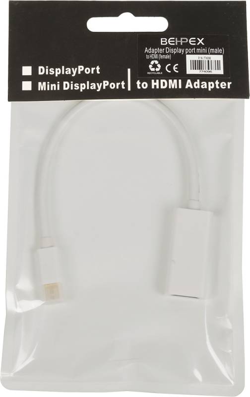 Переходник HDMI DisplayPort mini (m)/HDMI (female) (0.2м)