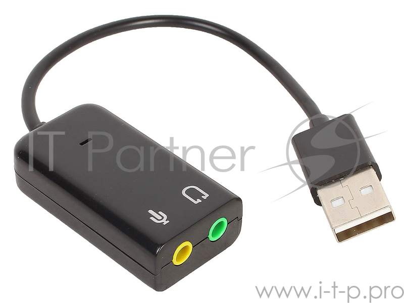 Кабель-адаптер Orient AU-01S, USB to Audio, 2 x jack 3.5 mm для подключения гарнитуры к порту USB, ч