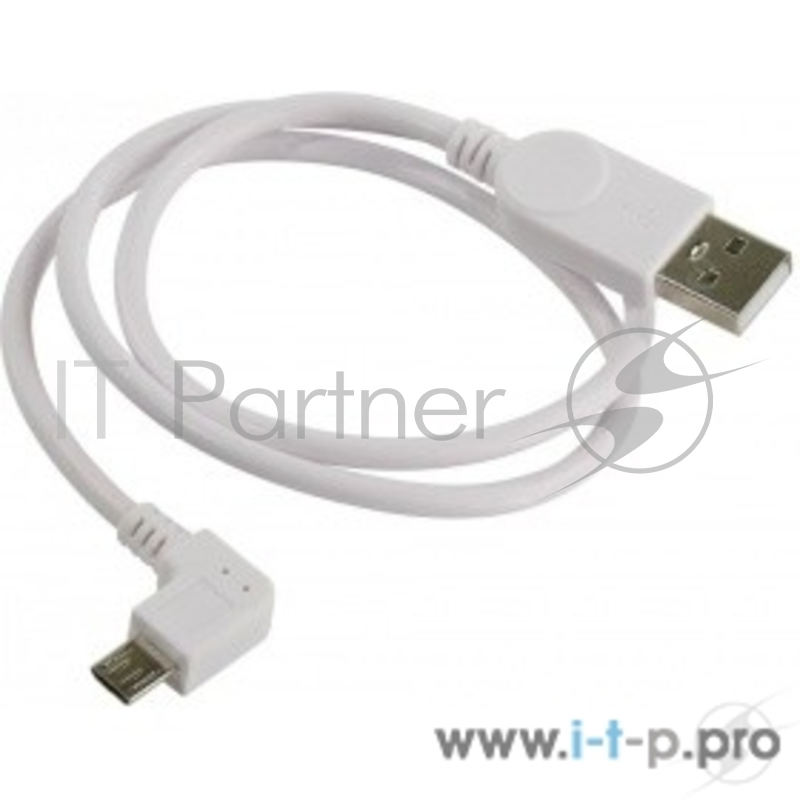 Кабель ORIENT MU-205W1 Micro USB 2.0, Am -) micro-Bm (5pin) угловой, левый поворот 90град, 0.5 м, бе