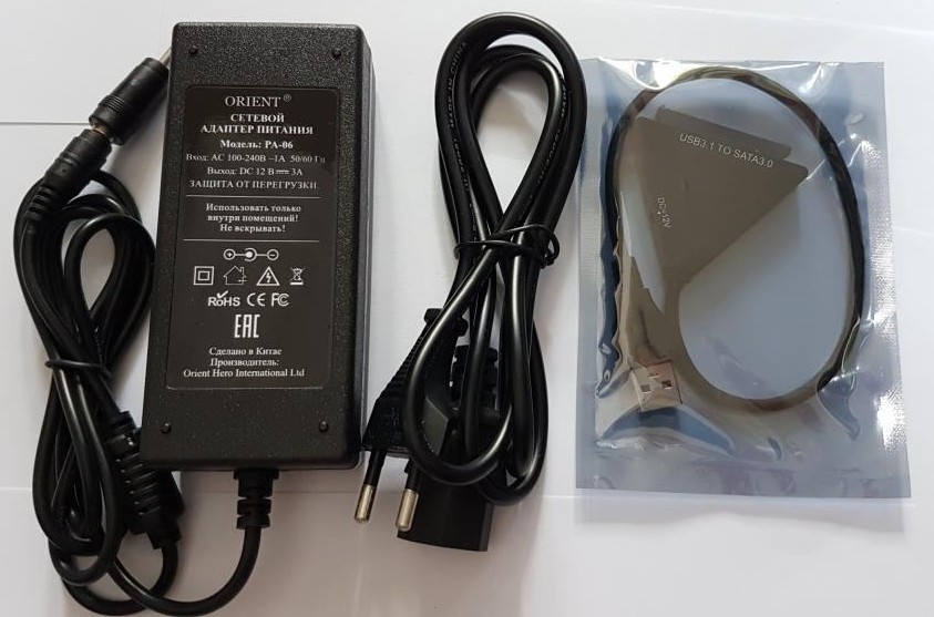 ORIENT UHD-522, адаптер USB 3.1 to SATA 3.0 SSD,HDD 2.5/3.5, BD/DVD (ASM1351, SATA 6Gb/s, USB3.1 S