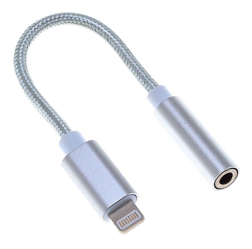 Адаптер Buro MFI Braided BHP RET ADA_LGHT-JCK_BR Lightning (m) mini-Jack 3.5 (f) черный