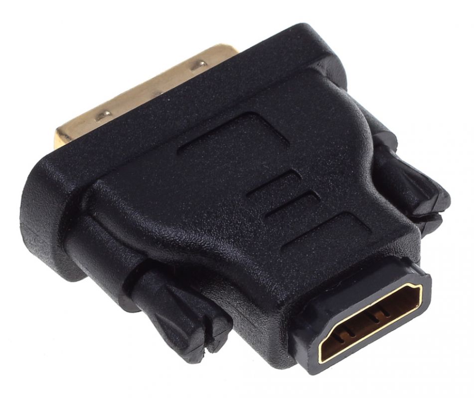 Адаптер Buro DVI-D(m)/HDMI (f) Позолоченные контакты черный (BHP RET ADA_HDMI-DVI)