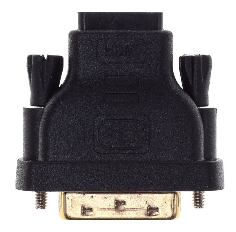 Адаптер Buro DVI-D(m)/HDMI (f) Позолоченные контакты черный (BHP RET ADA_HDMI-DVI)