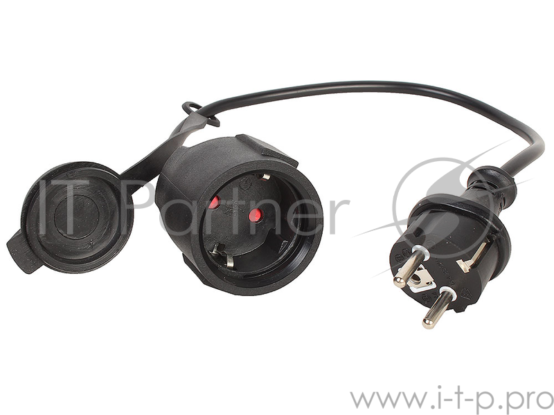 Кабель удлинительный евростандарт 0,3m , защита от пыли и влаги IP44 VCOM (CE026-CU0.75-0.3M)