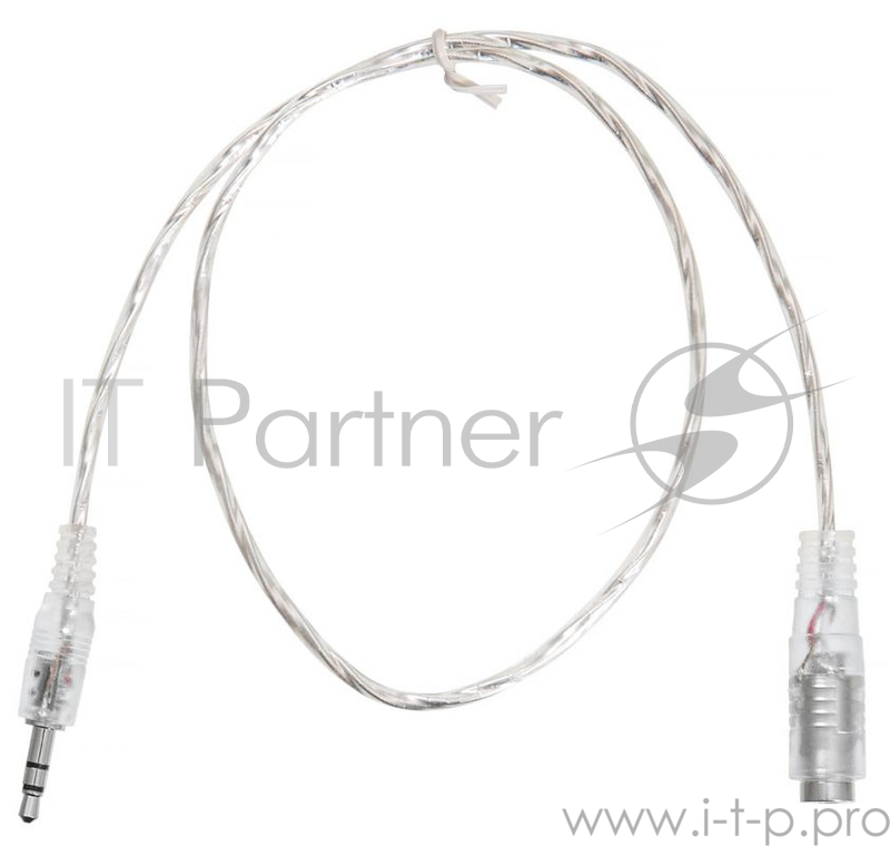Кабель-удлинитель аудио Buro Jack 3.5 (m)/Jack 3.5 (f) 1м. прозрачный (CAB025-1M)
