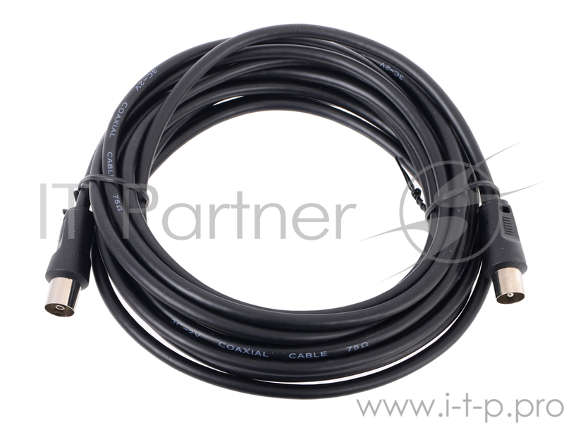 Кабель удлинительный антенный 9.5mm, 75Ом,ТВ-М--)ТВ-F, 5m, Telecom (TTV9501-5M)