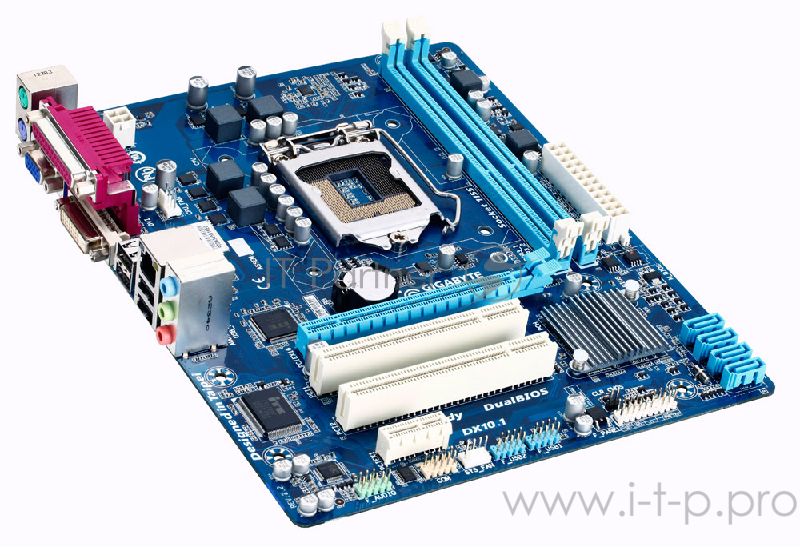 Мат. плата Socket1155 GIGABYTE GA-H61M-S2PV (iH61, 2xDDR3, SATA II, PCI-E, D-Sub, DVI, SB, 1Гбит LAN, USB2.0, mATX)
