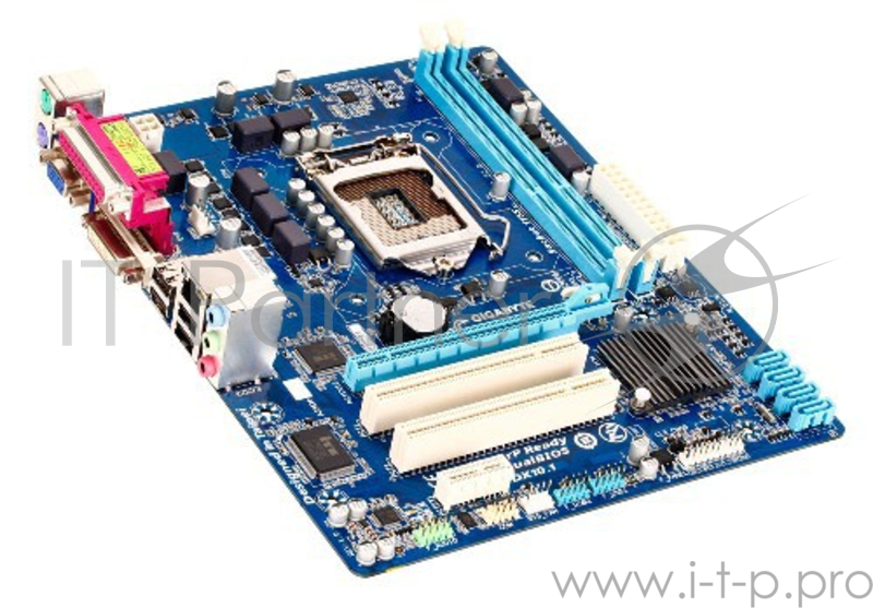 Мат. плата Socket1155 GIGABYTE GA-H61M-S2PV (iH61, 2xDDR3, SATA II, PCI-E, D-Sub, DVI, SB, 1Гбит LAN, USB2.0, mATX)