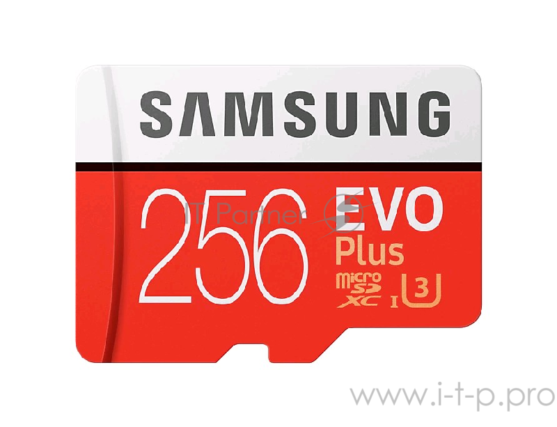Карта памяти 256ГБ Samsung EVO Plus MB-MC256GA/RU microSD XC UHS-I + адаптер
