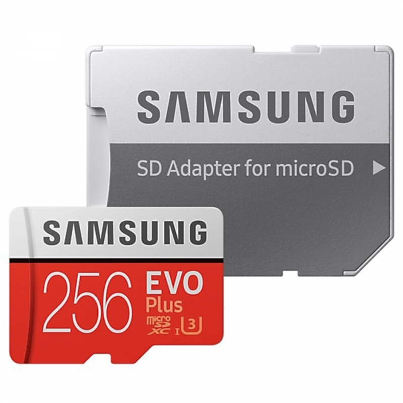 Карта памяти 256ГБ Samsung EVO Plus MB-MC256GA/RU microSD XC UHS-I + адаптер