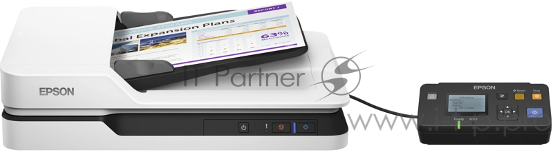 Сканер Epson WorkForce DS-1630 A4, 1200x1200dpi, с автоподатч., бело-черный (USB)