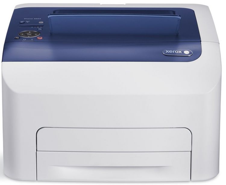 Цветной лазерный принтер Xerox Phaser 6022NI A4, 1200x2400dpi, бело-синий (USB2.0, LAN, WiFi)