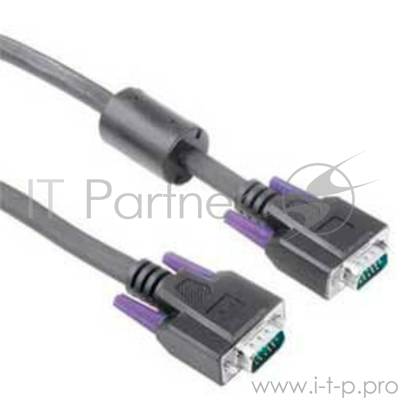 Кабель VGA Hama Мониторный 15p(m)/15p(m) (10м) экран. 3зв черный