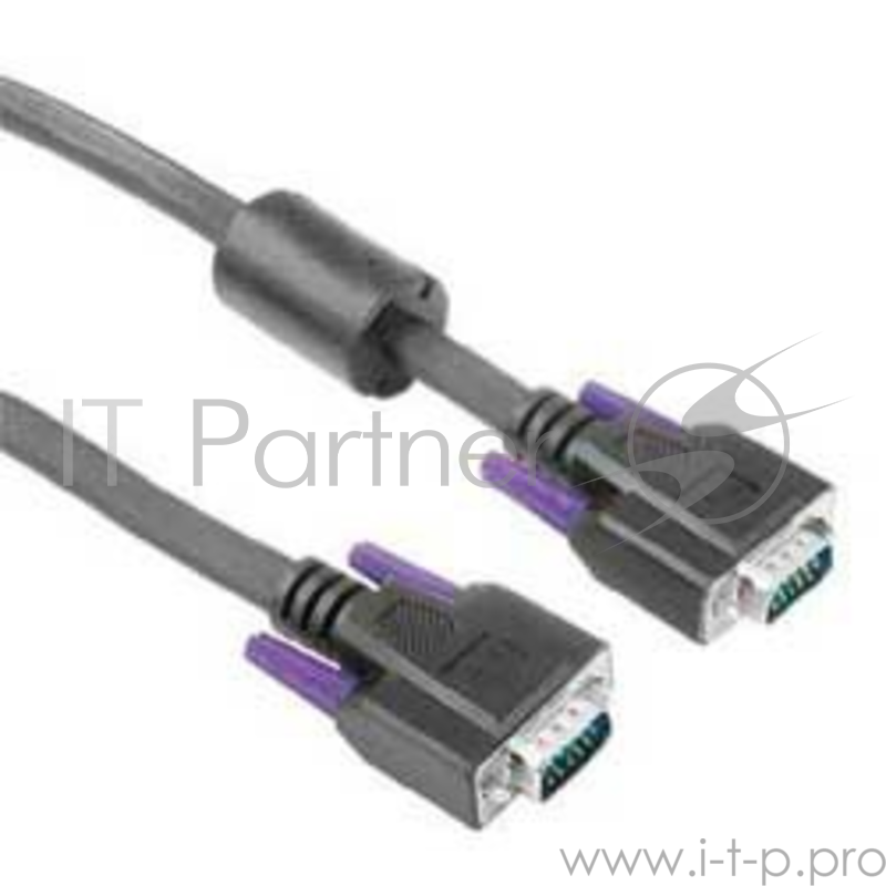 Кабель VGA Hama 15p/15p (m-m) 5m двойное экранирование ферритовый фильтр черный (H-41955)
