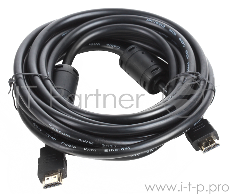 Кабель Telecom HDMI to HDMI (19M -19M) ver.1.4b, 2 фильтра, 5м