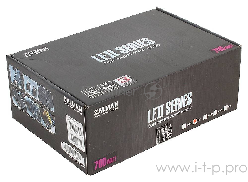 Блок питания 700Вт Zalman ZM700-LEII ATX12V V2.3 (20/24+4/8+6/8pin, вентилятор d120мм) + кабель питания EURO (1.5м)