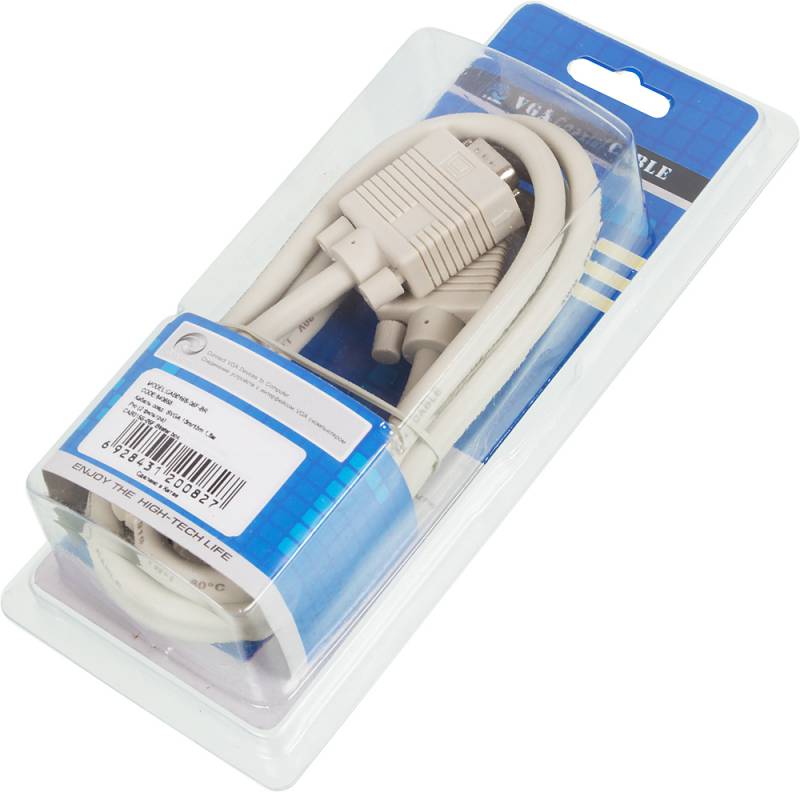 Кабель SVGA Ningbo CAB016S-06F-BR VGA HD15 (m)/VGA HD15 (m) 1.8м феррит.кольца