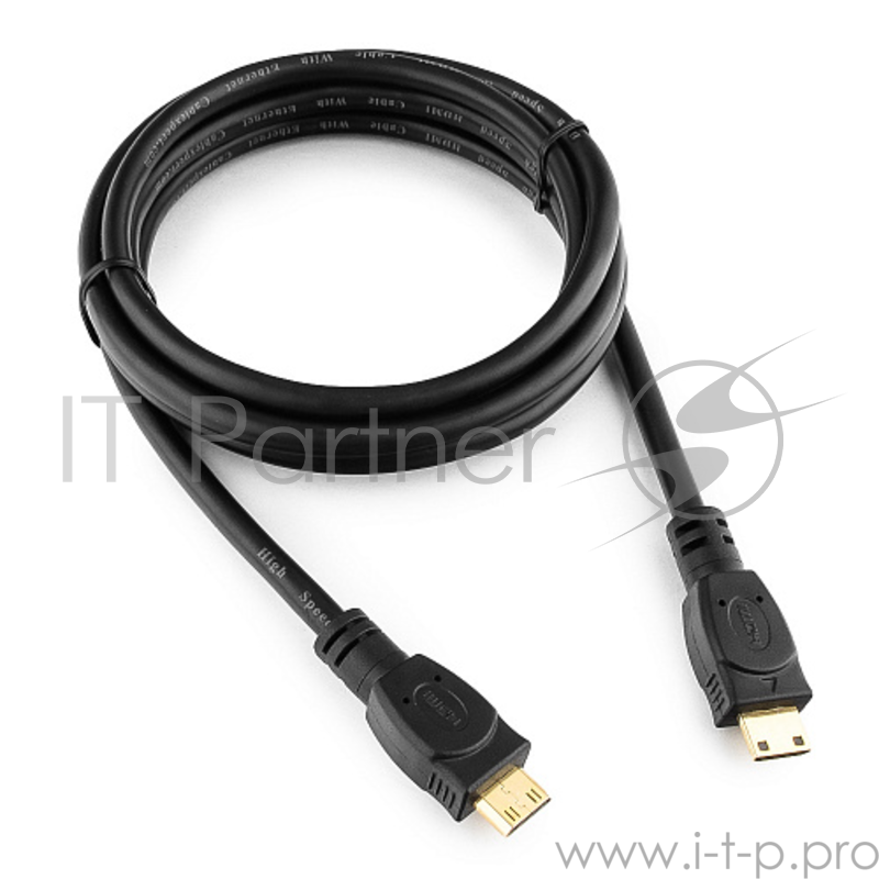 Кабель miniHDMI-miniHDMI Gembird/Cablexpert, v1.4, 19M/19M, 1.8м, черный, позол.разъемы,